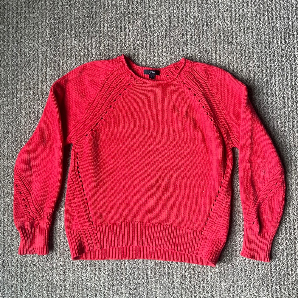 J. Crew red cotton women’s sweater